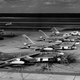 B-47Es of Strategic Air Command lined up on the tarmac (US Air Force)